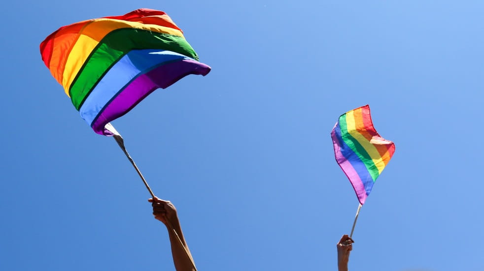 Gay pride flags